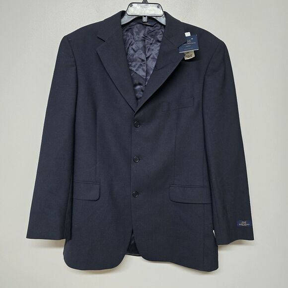 Brooks Brothers Classic-Fit Stretch Wool‎ Blend Suit Jacket, Navy Blue, 41 Reg - Picture 1 of 13